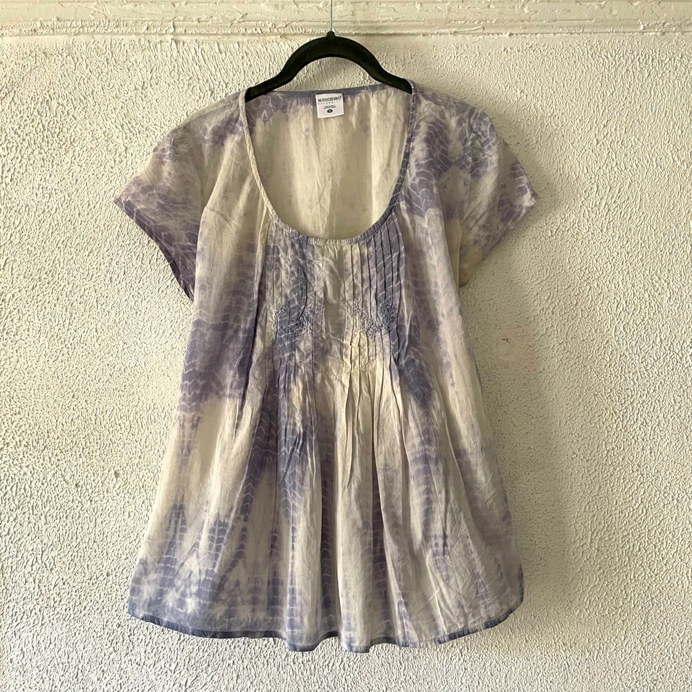 Motherhood Maternity cotton tie-dye blouse